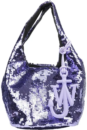 J.W.Anderson Taske, Dame, Lilla, ONE SIZE, Paillet Shopper Håndtaske med Skjult Magnetlukning