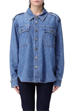 Michael Kors Bluser & Skjorter, Dame, Blå, L, Denim, Klassisk Denim Skjorte