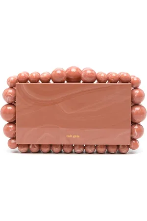 Cult Gaia Taske, Dame, Lyserød, ONE SIZE, Koralfarvet Clutch med Topspænde