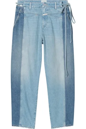 Closed Jeans, Dame, Blå, W28, Denim, Afslappet pasform Cropped Denim Jeans