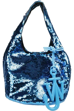 J.W.Anderson Taske, Dame, Blå, ONE SIZE, Paillet Shopper Håndtaske med Skjult Magnetisk Lukning
