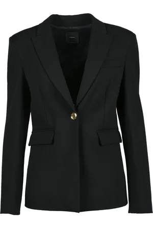Pinko Jakke, Dame, Sort, M, Uld, Blazer jakke med knaplukning