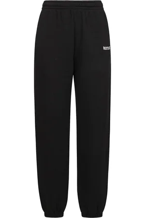 ROTATE Bukser, Dame, Sort, S, Bomuld, Strikket manchet sweatpants