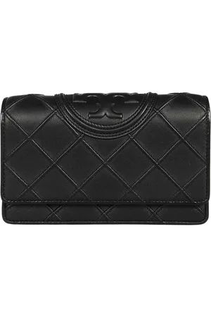 Tory Burch Taske, Dame, Sort, ONE SIZE, Læder, Mini Quiltet Læder Pung