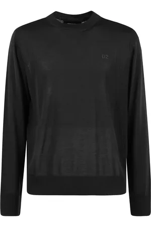 Dsquared2 Strik, Herre, Sort, L, Uld, Crewneck Pullover