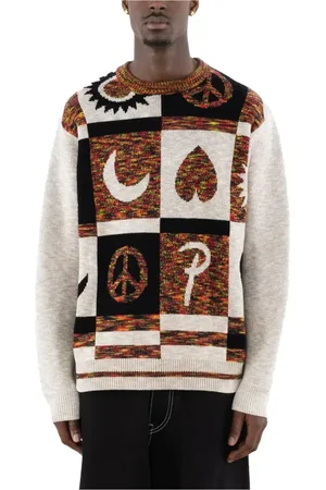 Patta Strik, Herre, Flerfarvet, XS, Rayon, Jacquard Striktrøje