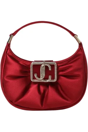 Jimmy Choo Taske, Dame, Rød, ONE SIZE, Satin, Rød Satin Clutch Taske
