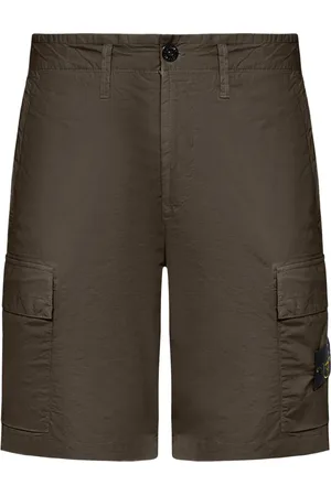 Stone Island Shorts, Herre, Grøn, W34, Bomuld, Grønne Bermuda Shorts til Mænd