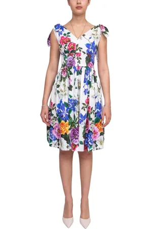Dolce & Gabbana Kjole, Dame, Flerfarvet, XS, Blomstermiks Kjole