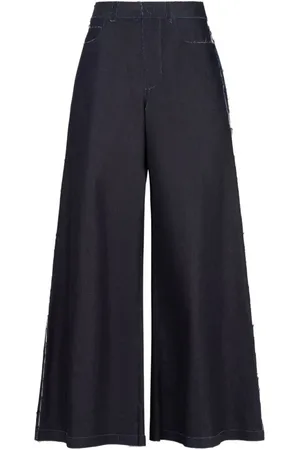 Marni Bukser, Dame, Blå, M, Uld, Stilfulde Denim Jeans
