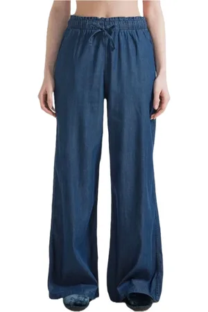 Deha Bukser, Dame, Blå, M, Denim, Denim Bukser med Snørelinning