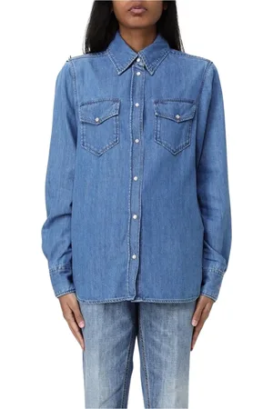 Liu Jo Bluser & Skjorter, Dame, Blå, XS, Denim, Blå Button-Up Skjorte til Kvinder