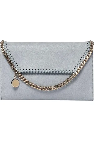 Stella McCartney Taske, Dame, Blå, ONE SIZE, Uld, Blå Kæde Pung Klemme