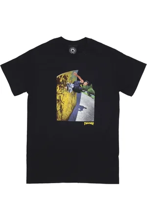 Thrasher Top, Herre, Sort, L, Bomuld, Sort Wallride Tee Kortærmet T-shirt
