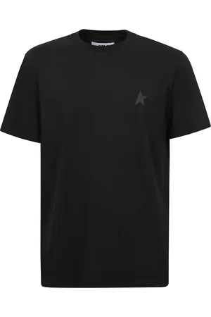 Golden Goose Top, Herre, Sort, M, Bomuld, Logo Crewneck T-Shirt Kortærmet