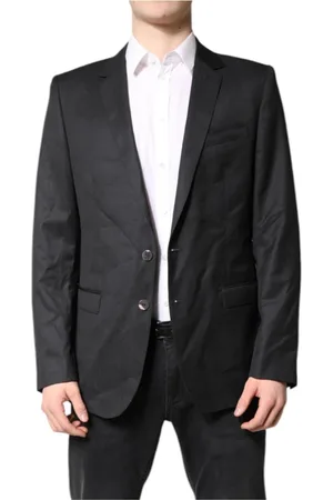 Dolce & Gabbana Jakkesæt, Herre, Sort, L, Uld, Slim Fit Virgin Wool Blazer