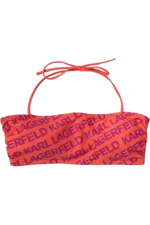 Karl Lagerfeld Badetøj, Dame, , M, Halter Bikini Top Logo Print Badedragt
