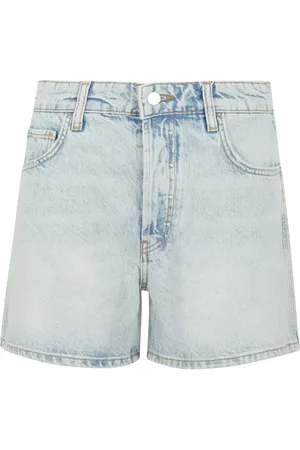 ANINE BING Shorts, Dame, Blå, W29, Denim, Denim Shorts med knaplukning