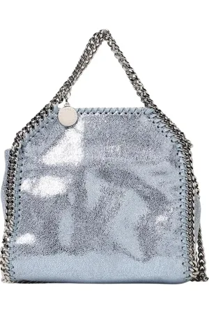 Stella McCartney Taske, Dame, Blå, ONE SIZE, Læder, Mini Tote Taske med Kæledetalje