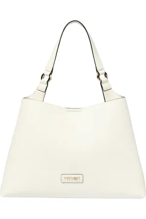 Twin-Set Taske, Dame, Hvid, ONE SIZE, Uld, Hvid Mini Struktureret Top Håndtaske