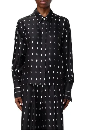 ALYSI Bluser & Skjorter, Dame, Sort, S, Elegant Silkebluse