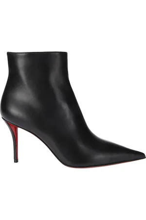 Christian Louboutin Sko, Dame, Sort, 39 EU, Læder, So Apostropha Booty 80 Støvler med Hæl