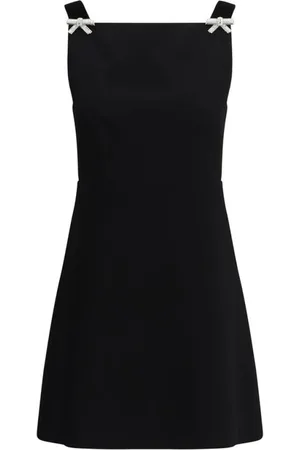 Prada Kjole, Dame, Sort, M, Crystal Bow Mini Dress