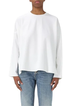 Dondup Top, Dame, Hvid, M, Hvid Afslappet Langærmet Top
