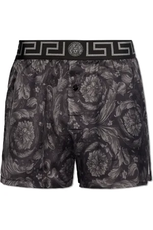 VERSACE Nightwear & Lounge, Herre, Sort, S, Silke pyjama shorts