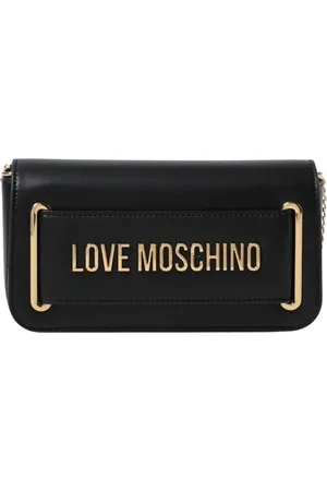 Moschino Taske, Dame, Sort, ONE SIZE, Uld, Sort Kæde Skulder Clutch Taske