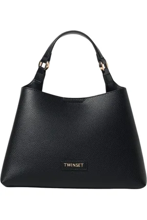 Twin-Set Taske, Dame, Sort, ONE SIZE, Læder, Elegant Læderhåndtaske
