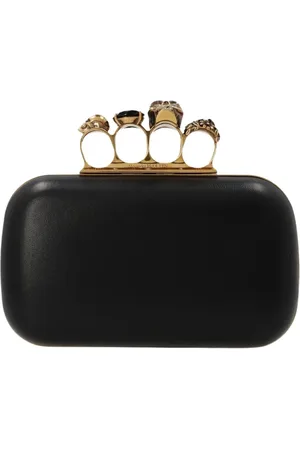 Alexander McQueen Taske, Dame, Sort, ONE SIZE, Sort Ring Box Clutch