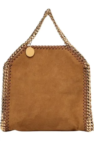 Stella McCartney Taske, Dame, Brun, ONE SIZE, Uld, Elegant Mini Tote med Kædedetalje