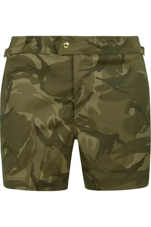 Tom Ford Shorts, Herre, Grøn, L, Strandtøj med print til mænd