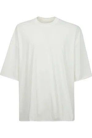 Rick Owens Top, Dame, Hvid, ONE SIZE, Bomuld, Hvid Bomuld Crew Neck T-shirt