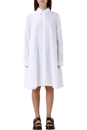 Marni Kjole, Dame, Hvid, XS, Bomuld, Hvid Poplin Skjortekjole