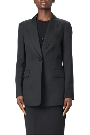 Twin-Set Jakke, Dame, Sort, S, Uld, Stilfuld Jakke til et Trendy Look