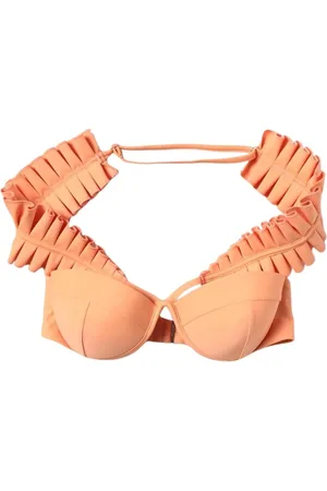 Andrea Iyamah Badetøj, Dame, Lyserød, S, Ruffled Bandeau Bikini Swimsuit