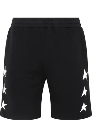 Golden Goose Shorts, Herre, Sort, L, Bomuld, Sort Bomuld Bermuda Shorts med Stjernelogo