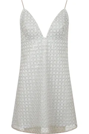 ROTATE Kjole, Dame, , M, Polyester, Paillet Mesh Kjole med Aftagelige Stropper