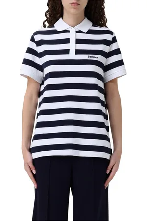 Barbour Top, Dame, Blå, S, Bomuld, Blå Crewneck Bomuld T-Shirt