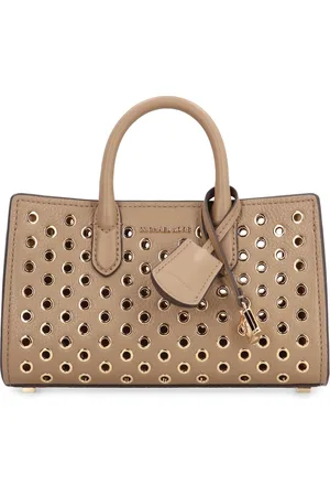 Michael Kors Taske, Dame, , ONE SIZE, Læder, Læderhåndtaske med metaløjer