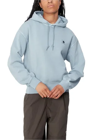Carhartt Sweathshirts & Hoodies, Dame, Blå, L, Bomuld, Nelson Hættetrøje Dusty Ice