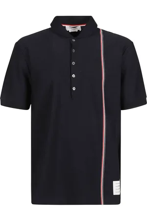 Thom Browne Top, Herre, Blå, M, Stribet Polo Skjorte