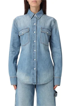 Stella McCartney Bluser & Skjorter, Dame, Blå, S, Denim, Blå Denim Skjorte