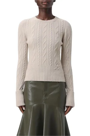 BLUMARINE Strik, Dame, Gul, L, Cashmere, Smør Hue Cashmere Sweater