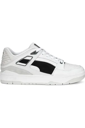 PUMA Sko, Herre, Flerfarvet, 45 EU, Suede, Suede Slipstream Hvide Sneakers