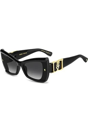 Dsquared2 Tilbehør, Dame, Sort, 63 MM, Uld, Sorte solbriller stilfulde kvinders tilbehør
