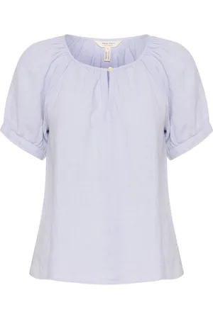 Part Two Bluser & Skjorter, Dame, Blå, XL, Linned, Feminin Heather Linnedbluse