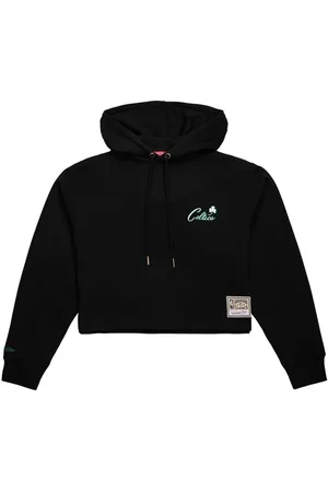 Mitchell & Ness Sweathshirts & Hoodies, Dame, Sort, XS, Boston Celtics Dame Crop Hoodie